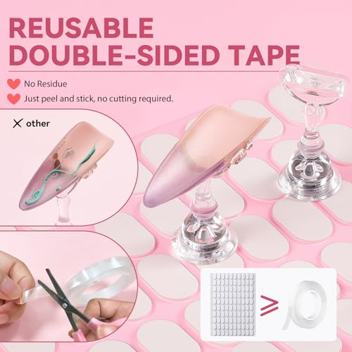 Nail Stand Kit with Strong Magnetic Holder & 200 Adhesive Tabs