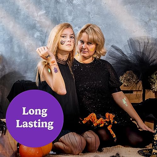 Glow in the Dark Halloween Tattoos for Kids - Waterproof Party Favors & Decorations