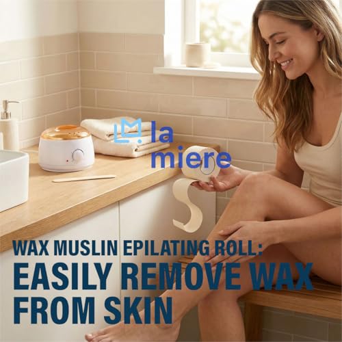 3” W x 100 Yds Natural Tear-Resistant Muslin Epilating Roll for Waxing - LA MIERE
