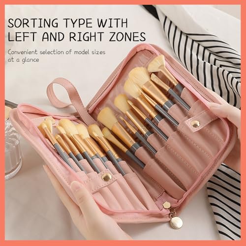 Portable Waterproof Makeup Brush Bag - Holds 20 Brushes