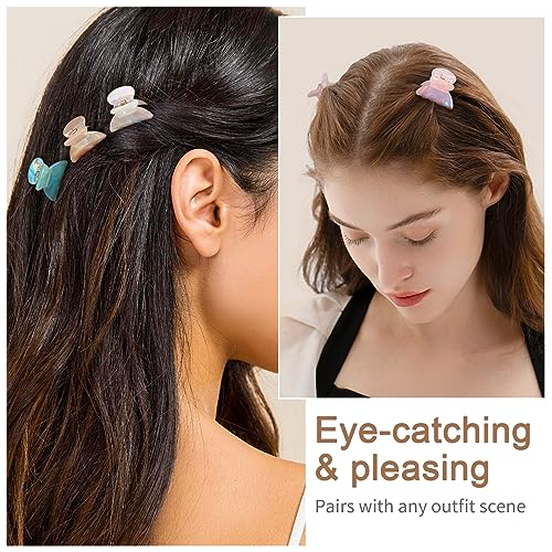 Mistofu 12PCS Small Hair Claw Clips for Women - Mini Acrylic Jaw Clips, Variation: Small Hair Clips1