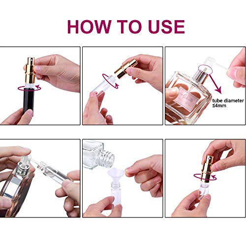 Zingso Refillable Travel Perfume Atomizer Bottles - 3 Pack, 6ml