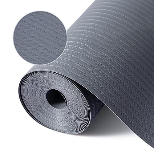 Mcrbeay Non-Adhesive Shelf Liner - Washable Kitchen Cabinet Protectors, Gray, 10" x 10 ft
