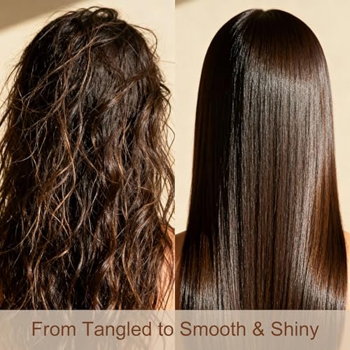 Bamboo Hair Brush for Growth & Detangling - Gentle Scalp Massage