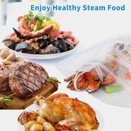 WRAPOK Seafood Boil Bags - 5 Pack Large Cooking Bags, 17.7 x 15.7 Inch