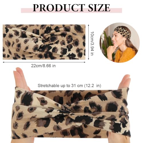 AOOSA Variation #A 6 Pack Women's Wide Stretch Headbands - Soft Vintage Style