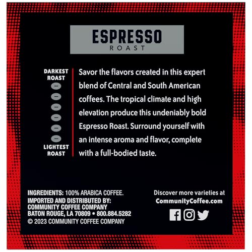 Community Coffee Dark & Bold Espresso Roast Pods - 12 Count K-Cup