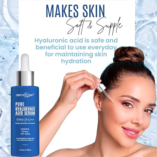 DERMAXGEN Hyaluronic Acid Serum – Hydrating Anti-Aging Face & Eye Treatment (2 FL OZ)
