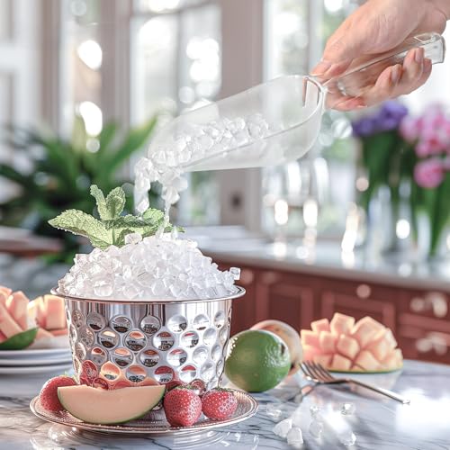 7 Oz Polycarbonate Ice Scoop with Ergonomic Handle - Clear
