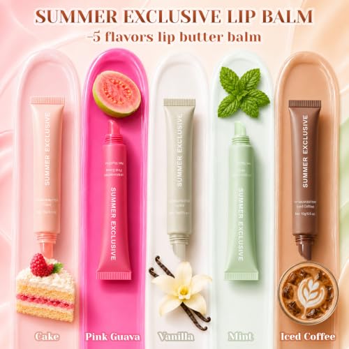 JHCURTN 4-Piece Tinted Lip Balm Set - Nourishing Moisturizing Lip Care