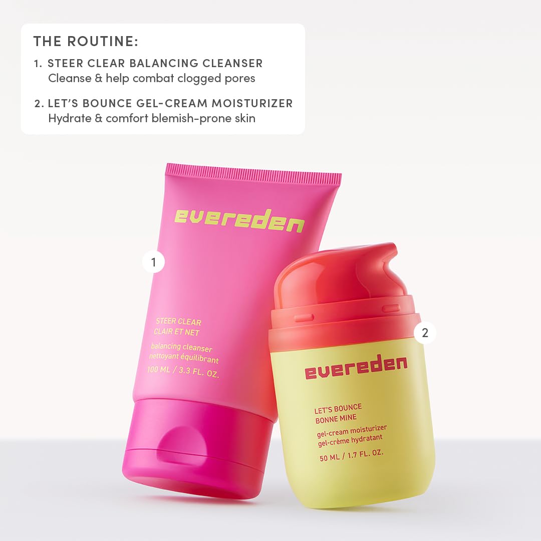 Evereden Gel-Cream for Teens | Light, Non-Greasy Moisturizer - Hydrating, Vegan Skincare for Oily & Pimple-Prone Skin