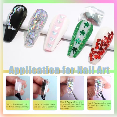 Laza Holographic Mickey Mouse Chunky Glitter Nail Charms - 2g