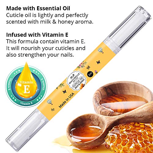 Milk & Honey Cuticle Oil Pen 2ml – Maccibelle (Variation: Milk & Honey) Hydrates Dry Cracked Cuticles