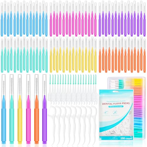450-Piece Interdental Brush and Floss Pick Kit for Braces and Teeth