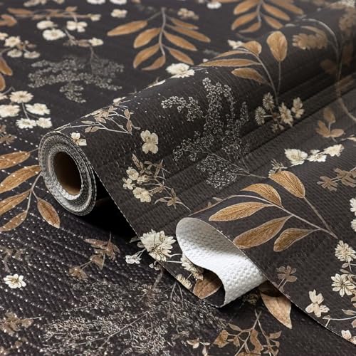 Non-Slip Waterproof Shelf Liner - Floral Design, 12in x 10ft
