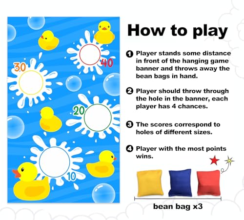 Ducky Duck Toss Game Banner - Fun Party Decoration for Kids