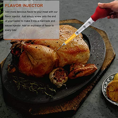Silicone Turkey Baster Set with Marinade Injector Needles & Brush