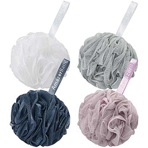 AmazerBath Exfoliating Loofah Sponge Set of 4 - Large 75g
