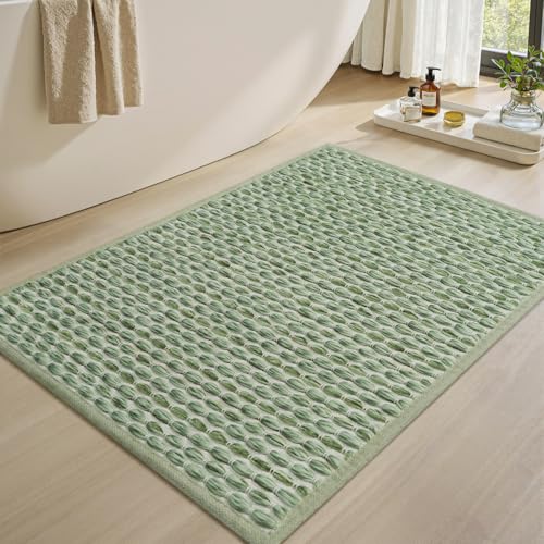 AMOAMI Super Absorbent Non-Slip Bath Mat - 20" x 32" Sage
