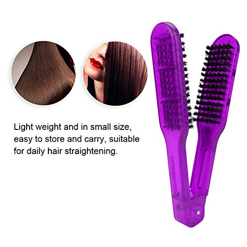 YUYTE V-Shape Double Sided Hair Straightening Brush for Frizz-Free Styling