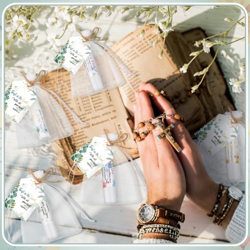 20 Pack Christian Lip Balm Set with Bible Verses & Floral Design - Bulk Religious Gift for Women & Men