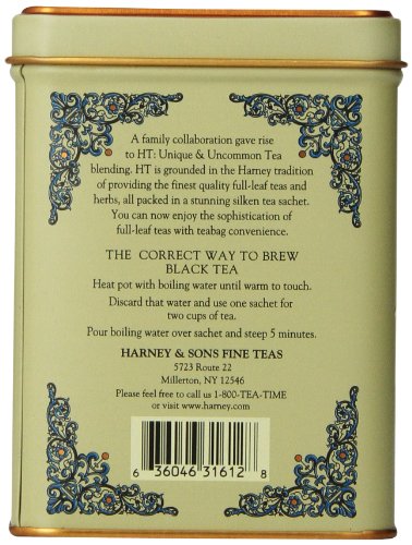 Harney & Sons Vanilla Comoro Decaf Black Tea - 20 Sachets Tin