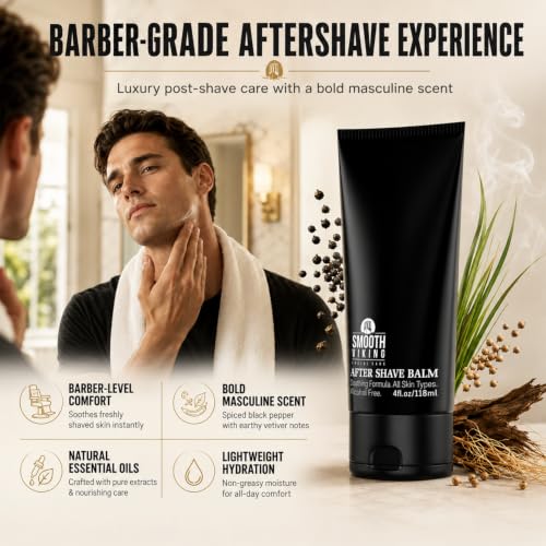 Men's After Shave Balm with Aloe & Shea Butter - Soothes & Hydrates 4oz