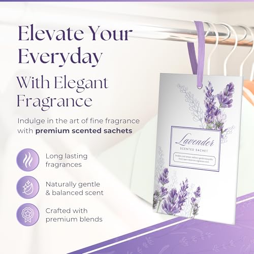 Lavender Scented Sachets - 15 Pack Drawer Fresheners
