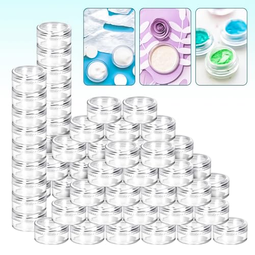 200PCS 5g Clear Plastic Jars with Lids for Travel & Samples