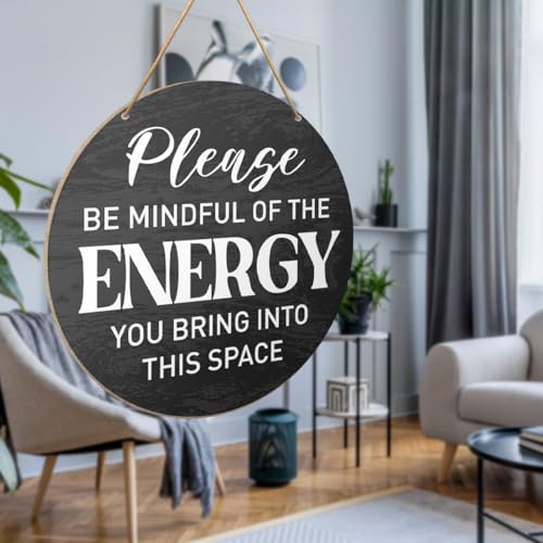 Positive Energy Wooden Wall Decor Sign - Uplifting Home & Office Art
