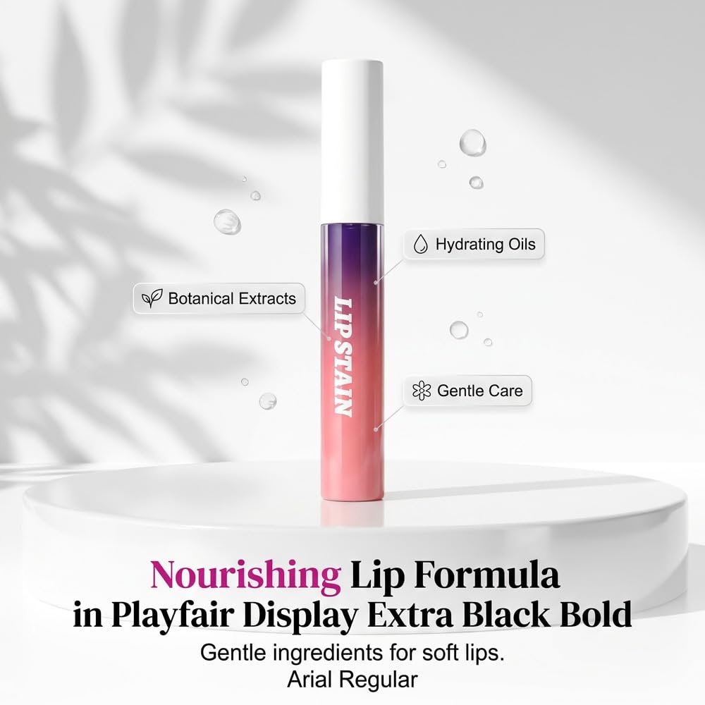 Peel Off Lip Stain Tint - Long Lasting Waterproof Formula, Hydrating Color | Cool Rose