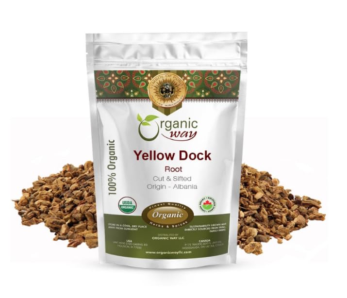 Organic Yellow Dock Root Cut & Sifted - Non-GMO, Vegan, 2oz