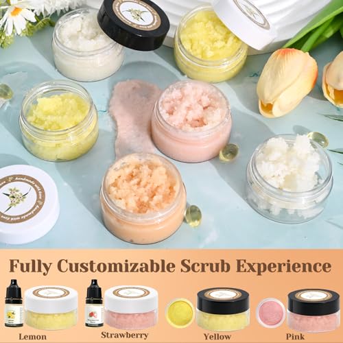 DIY Sugar Lip Scrub Making Kit - 35 Pcs with Natural Ingredients