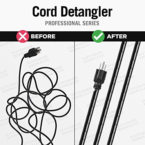 10-Foot Cord Detangler for Hair Tools - Black Cable Wrap
