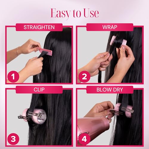 Large Multi-Colored Thermal Hair Rollers Set - 37pc with Clips & Comb