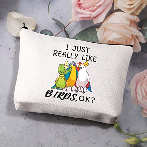 Bird Lover Makeup Bag - Waterproof Cosmetic Pouch for Birdwatchers