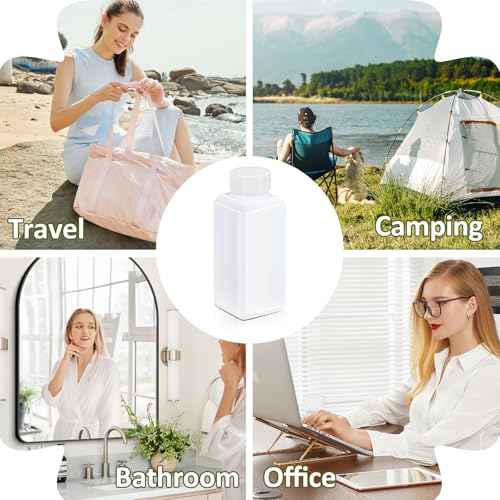 16oz Translucent Reusable Plastic Bottles with Caps - 6 Pcs