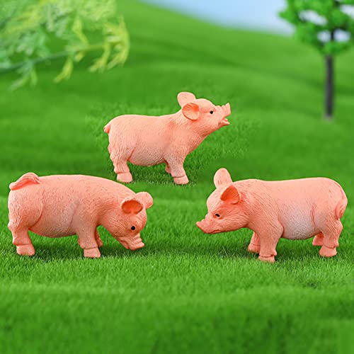 12Pcs Miniature Pig Figurines Set for Fairy Garden & Cake Toppers