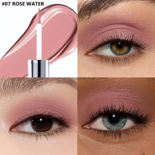 07# Rose Water Matte Liquid Eyeshadow - High Pigment, Long Lasting, Buildable, Vegan Cruelty-Free, 0.078 oz