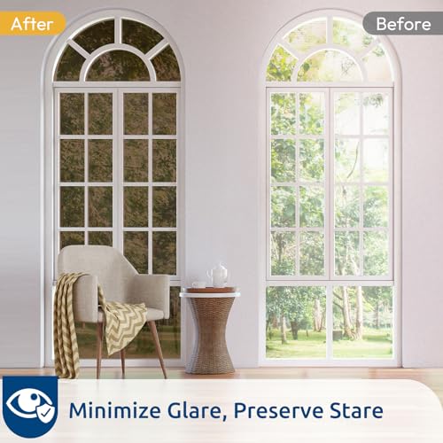 rabbitgoo One Way Window Privacy Film, 17.5" x 78.7" - Heat & UV Blocking