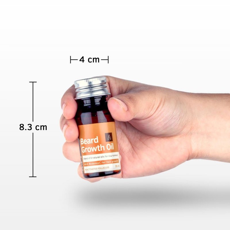 USTRAA Beard Growth Oil - 1.18 Oz - More Beard Growth, With Redensyl, 8 Natural Oils including Jojoba Oil, Vitamin E, Nourishment & Strengthening, No Harmful Chemicals