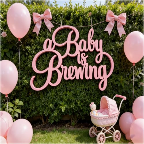 A Baby is Brewing Wooden Sign - Charming Baby Shower Decor