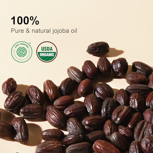 Yoken Organic Jojoba Oil 16oz – USDA Certified Cold Pressed Moisturizer