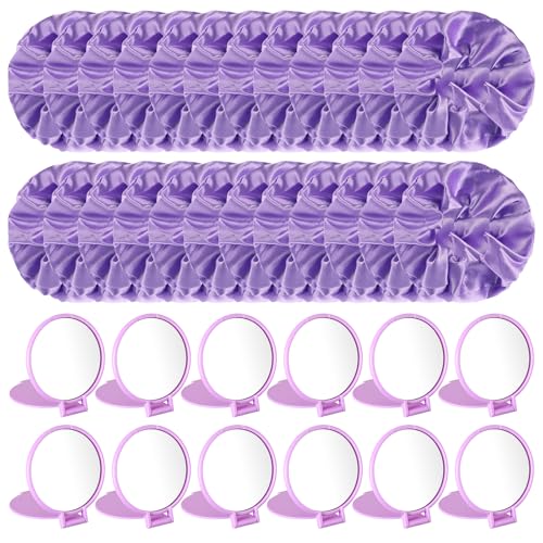 Norme 48-Pc Purple Makeup Mirror & Scrunchies Gift Set