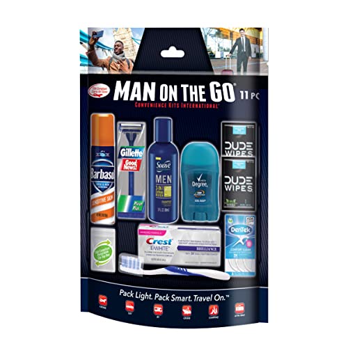 Convenience Kits International Men's Travel Toiletry Set - 11 Piece Essentials