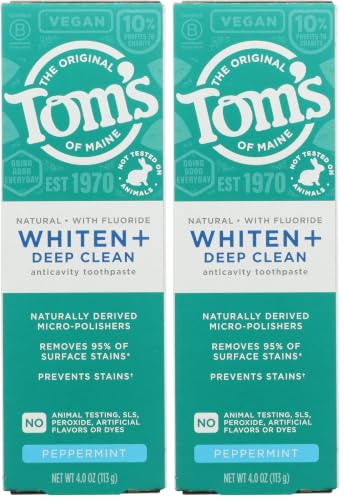 Tom's of Maine Whiten Plus Deep Clean Whitening Toothpaste - 4 oz