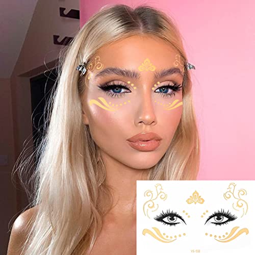 Uranian Fairy Style Gold Freckle & Face Tattoo Stickers Set 1 for Women