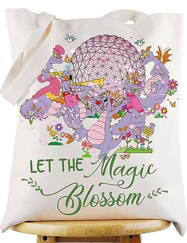 Dragon Print Makeup Bag - Waterproof Canvas Cosmetic Zipper Pouch