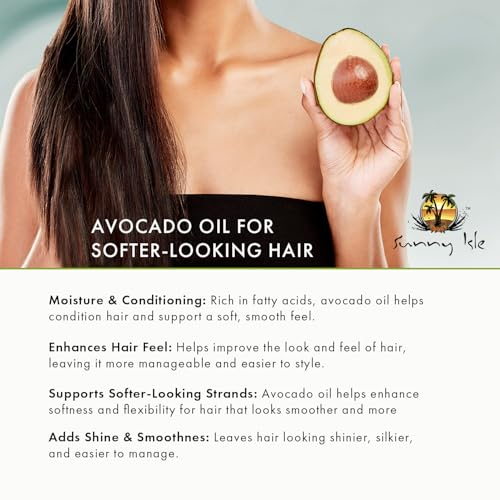 Sunny Isle Avocado & Collagen Hair Masque 16oz - Deep Conditioning Treatment