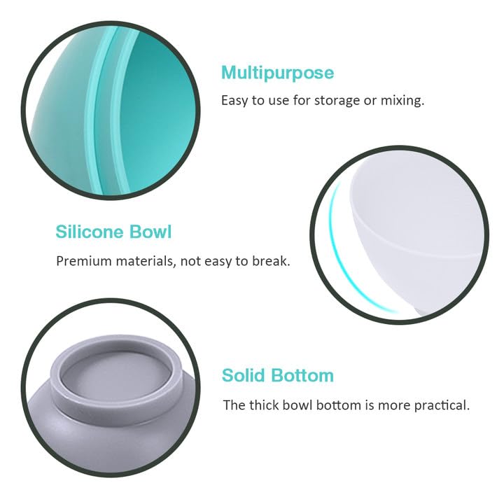 Silicone Mixing Bowl Set - 6PCS for Melting Chocolate, Non-Stick